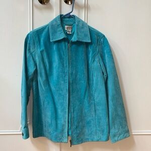 Chico’s Suede Zip Jacket NWT